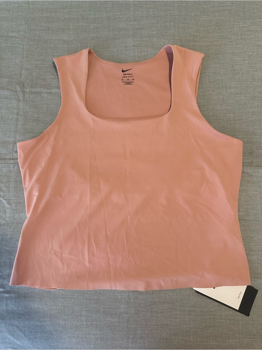 Nike Women's Square Neck Tank Top in Dusty Pink